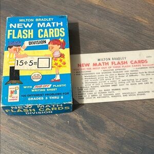 VINTAGE Milton Bradley New Math Flash Cards 1965